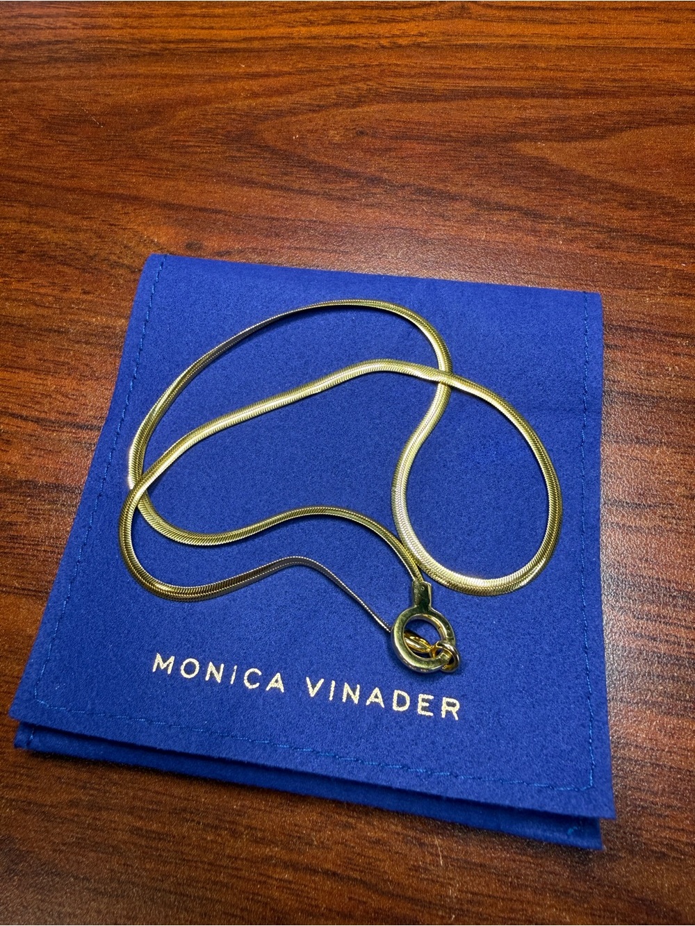 Monica Vinader Snake Chain Necklace 18in 18k Gold Vermeil Essential Capsule - Picture 7 of 13